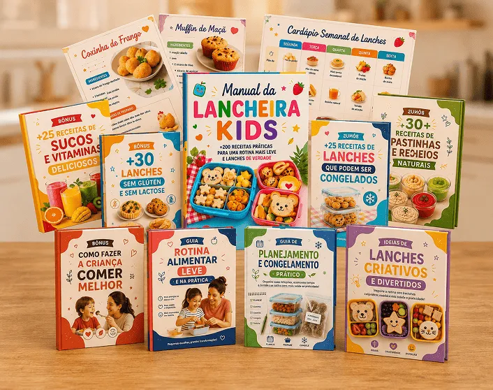 Materiais inclusos no Plano Completo da Lancheira Kids